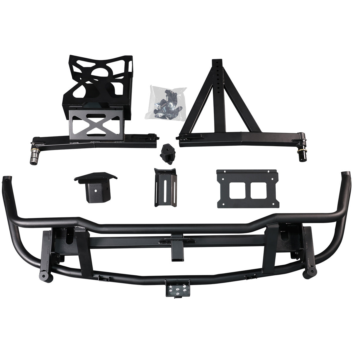 Porsche Cayenne 955 Dual-Axle Rear Bumper with Tow Hitch (02-07)