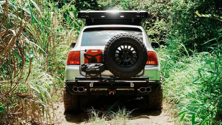 Porsche Cayenne 955 Gen 1 (2002–2007) dual swingout rear bumper — standalone product view