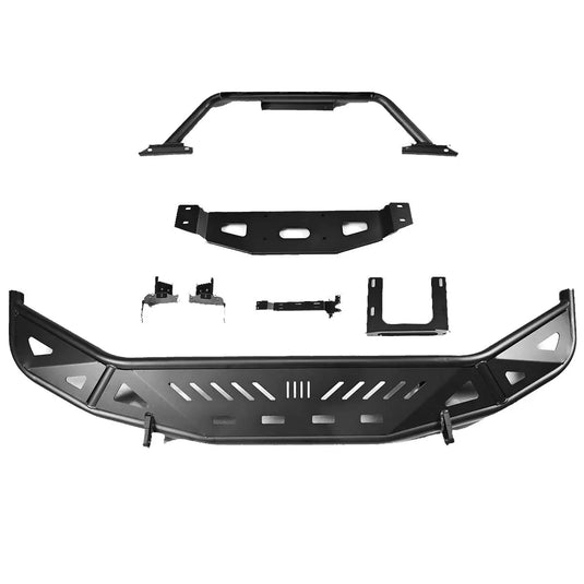 Porsche Cayenne 957 bull bar front bumper (2008–2010) — front view installed on vehicle