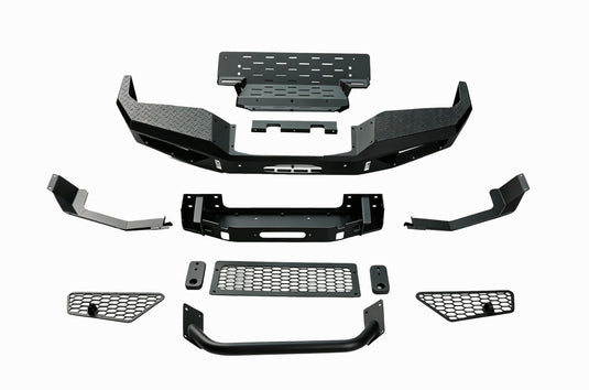 Ineos Grenadier bull bar front bumper with underbody protection (2023+) — front view installed on vehicle