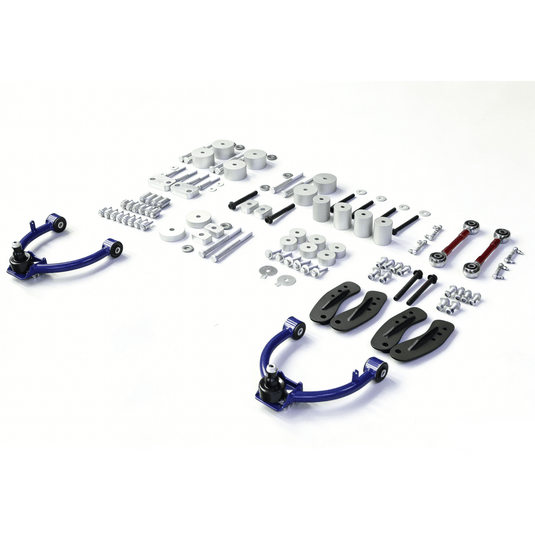 Porsche Cayenne 955/957 & VW Touareg 3-inch lift kit (2002–2010) — full kit component layout