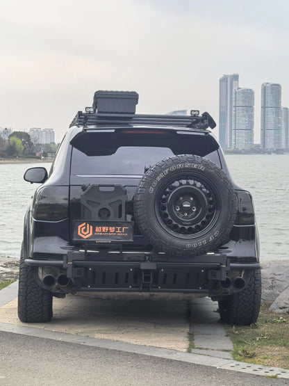Porsche Cayenne 957 Rear Bumper (2008–2010) Dual Swingout - OverlandtrekRear BumperOverlandtrekOT-C957-RB-DSOPorsche Cayenne 957 (2008–2010) dual swingout rear bumper – jerry can mount detail
