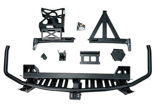 Porsche Cayenne 957 dual swingout rear bumper (2008–2010) — rear view installed on vehicle