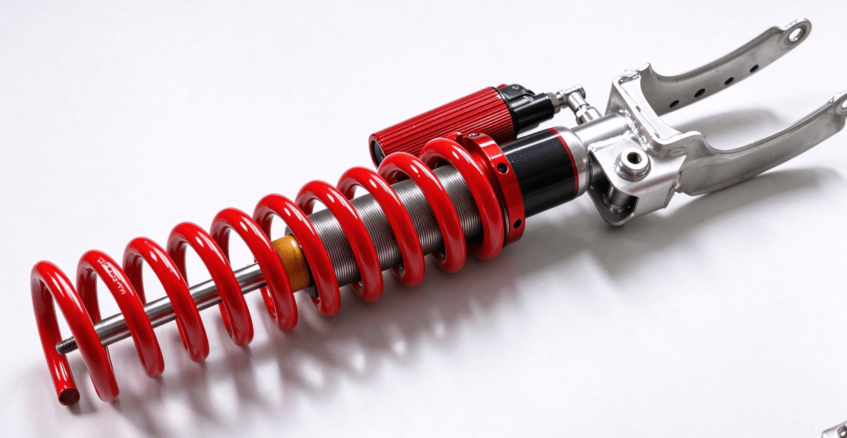 Porsche Cayenne 955/957 & VW Touareg Gen 1/1.5 Nitrogen Coilovers – 9-Step Adjustable (2002–2010) - OverlandtrekLift Suspension SystemOverlandtrekOT-UNI-LK-COILPorsche Cayenne 955 (2002–2007)Cayenne 955/957 and Touareg front coilover with reinforced one-piece lower mount and integrated reservoir