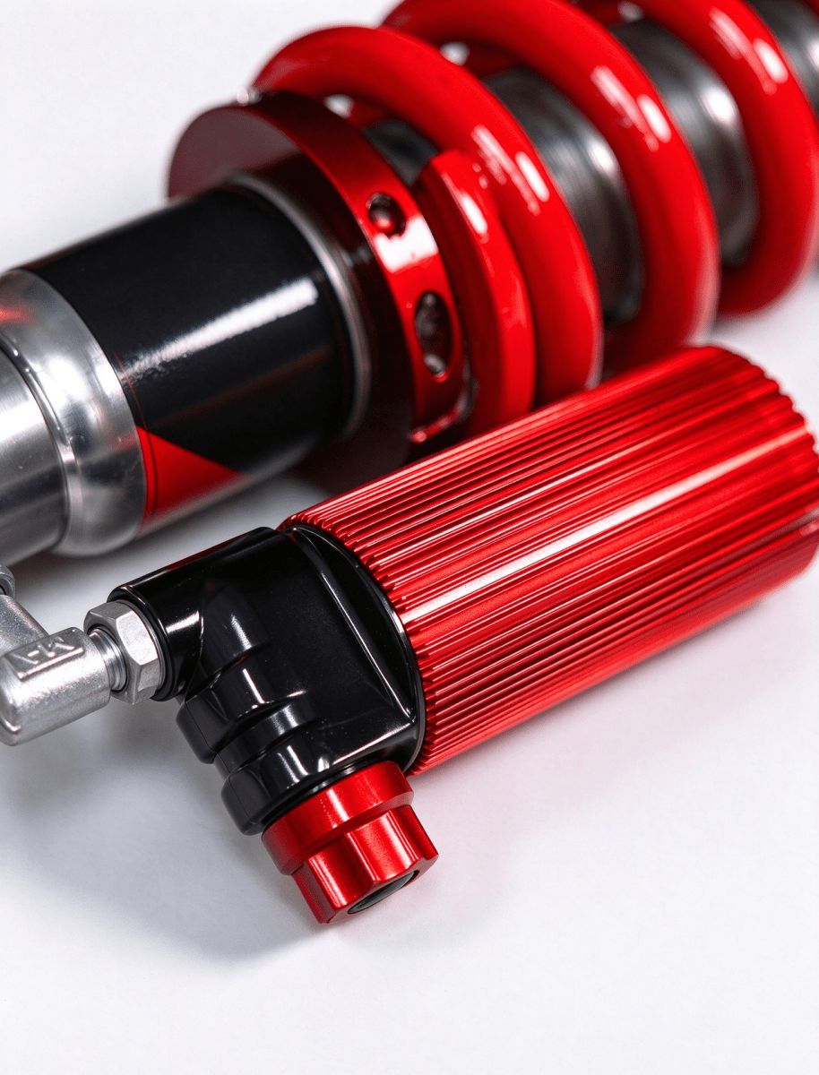 Porsche Cayenne 955/957 & VW Touareg Gen 1/1.5 Nitrogen Coilovers – 9-Step Adjustable (2002–2010) - OverlandtrekLift Suspension SystemOverlandtrekOT-UNI-LK-COILPorsche Cayenne 955 (2002–2007)Finned nitrogen reservoir with 9-step compression adjuster on Cayenne and Touareg coilovers