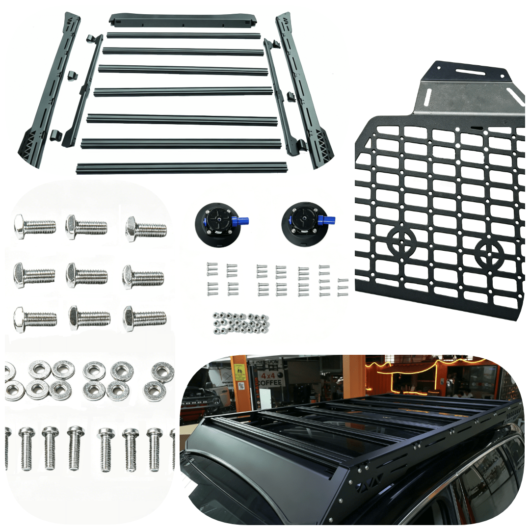 VW Touareg 2nd Gen & 958 Cayenne Premium Aluminum Alloy Roof Rack - OverlandtrekRoof RackOverlandtrekOT-C955-RR-2ndGen-2Roof Rack and Glass Protection GrillVW Touareg 2nd Gen & 958 Cayenne Premium Aluminum Alloy Roof Rack