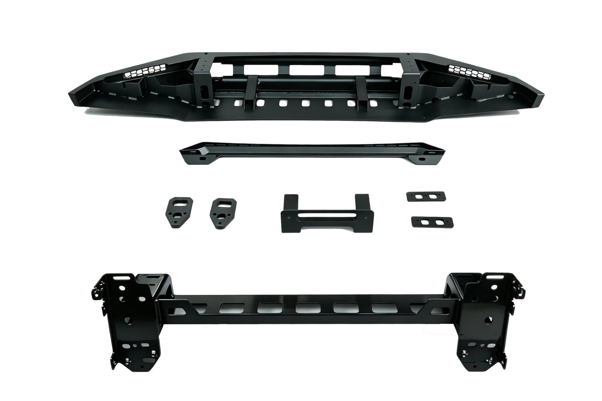 VW Touareg 2nd Gen Off-Road Steel Front Bumper with Winch Mount (2011–2017) - OverlandtrekFront BumperOverlandtrekOT-TRG2-FB-WMVW Touareg Gen 2 front bumper — winch mount and fairlead detail