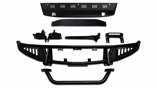 VW Touareg Bull Bar Front Bumper (2008–2010) - OverlandtrekFront BumperOverlandtrekOT-TRG-FB-BBVW Touareg bull bar front bumper (2008–2010) — front view installed on vehicle
